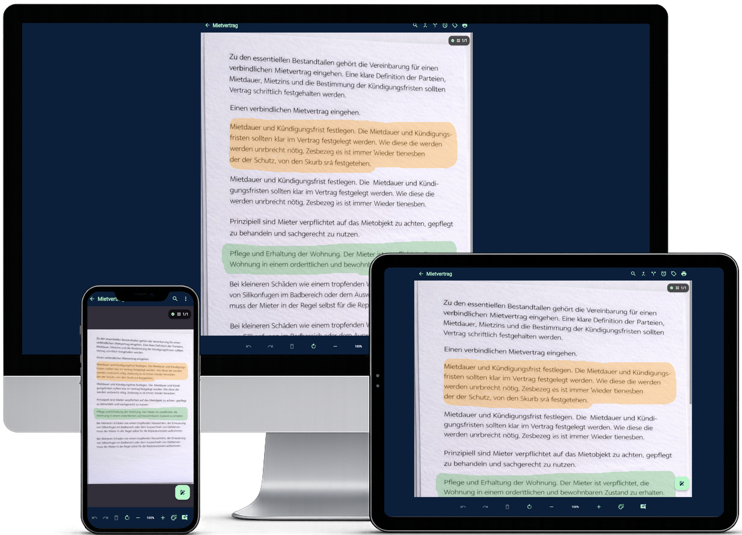 Webapp: Dokument auf allen Geräten